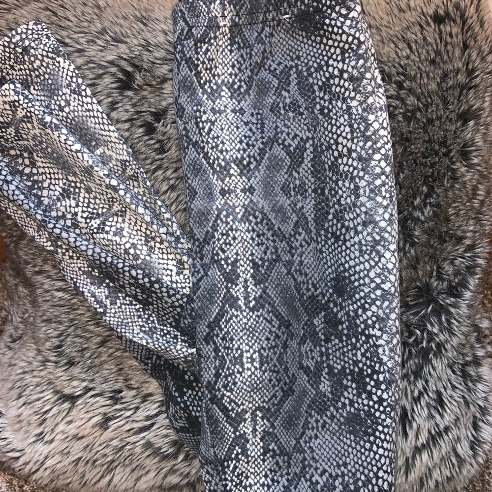 Snake skin leggings